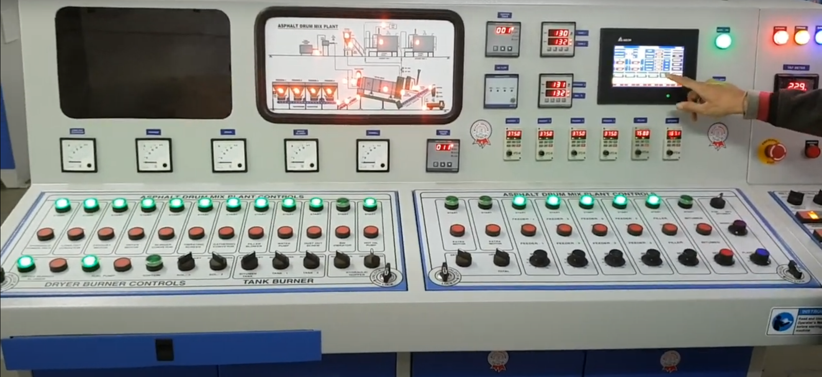 Asphalt Drum Mix Wet Mix Plc type Control Panel