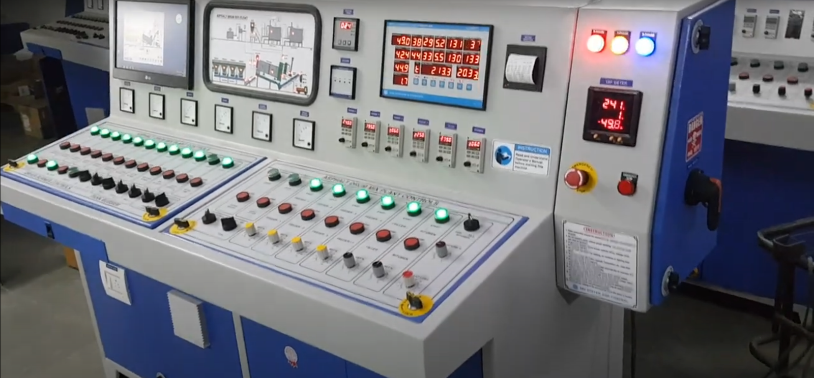 Asphalt Drum Mix Plant Control Panel